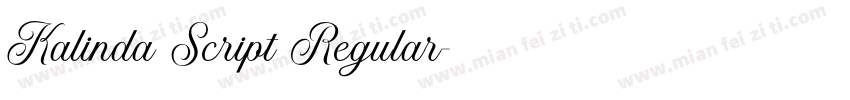 Kalinda Script Regular字体转换